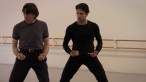 Edward Villella coaching Carlos Guerra, Principal Dancer of Miami City Ballet (2011). As seen in In Balanchine's Classroom. A film by Connie Hochman. A Zeitgeist Films release in association with Kino Lorber.
