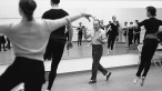 George Balanchine teaching at the New York State Theater in Lincoln Center (circa 1964). Photo: Martha Swope. As seen in In Balanchine's Classroom. A film by Connie Hochman. A Zeitgeist Films release in association with Kino Lorber.
