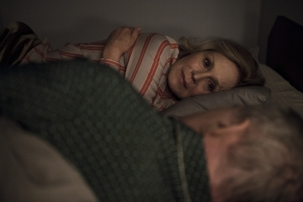 Marthe Keller as Elsa and André Jung as Josef in MY WONDERFUL WANDA, a film by Bettina Oberli. Photo by Aliocha Merker.