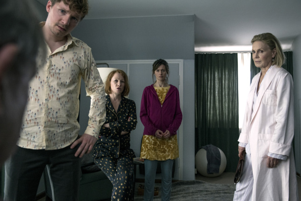 From left Jacob Matschenz, Birgit Minichmayr, Agnieszka Grochowska and Marthe Keller in MY WONDERFUL WANDA, a film by Bettina Oberli. Photo by Aliocha Merker.