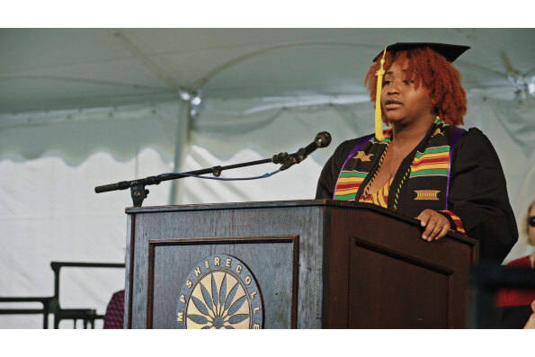 Cheyenne Palacio-McCarthy in THE UNMAKING OF A COLLEGE. A film by Amy Goldstein. A Zeitgeist Films release in association with Kino Lorber.