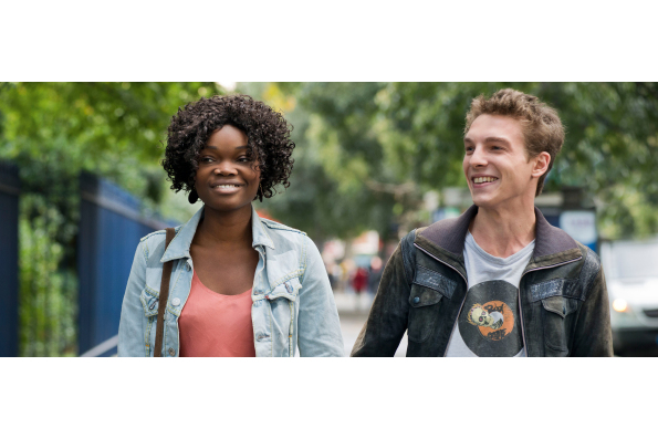 Guslagie Malanda as Victoria and Pierre Andrau as Thomas in MY FRIEND VICTORIA, a film by Jean Paul Civeyrac 