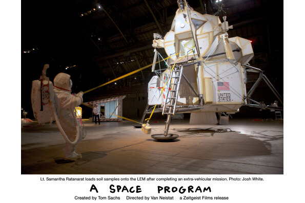 Lt. Samantha Ratanarat loads soil samples onto the LEM after completing an extra-vehicular mission. Photo: Josh White