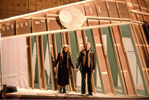 Lillian and Harold Michelson in Toronto in November 1994 on the set of Intersection in Daniel Raim’s HAROLD AND LILLIAN: A HOLLYWOOD LOVE STORY. A Zeitgeist Films release. Photo: Adama Films / Zeitgeist Films. For hi-res version click on photo then click 