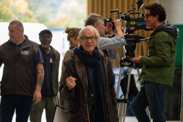 Director Ken Loach on the set of SORRY WE MISSED YOU. Photo: Joss Barratt