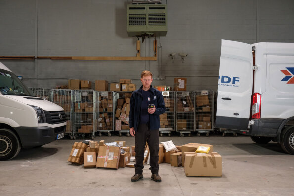 Kris Hitchen in SORRY WE MISSED YOU. A film by Ken Loach. Photo: Joss Barratt